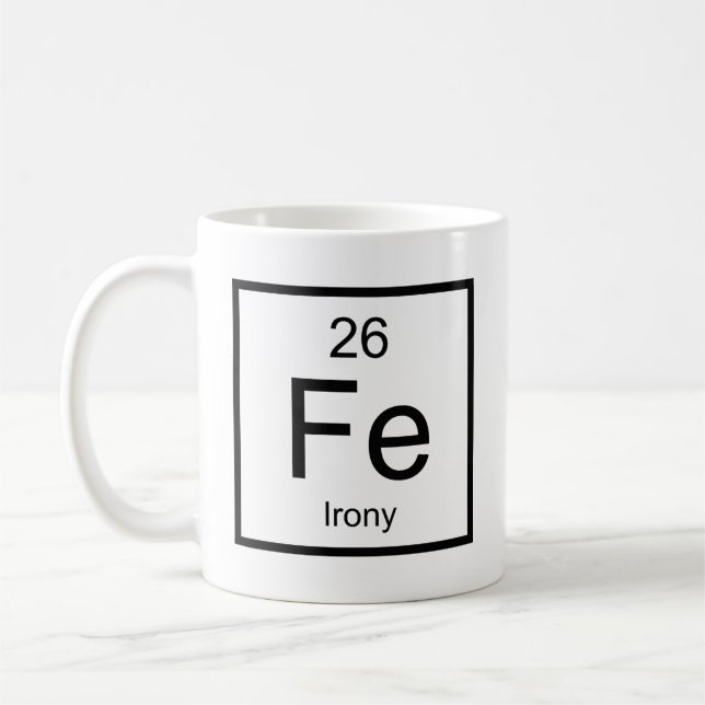 Ironie-Element-Tasse Kaffeetasse (Links)