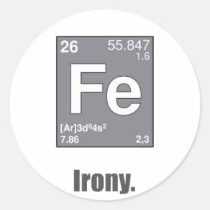 Ironie Runder Aufkleber