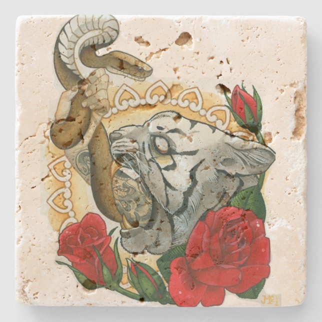 "Ironie " Steinuntersetzer (Vorderseite)