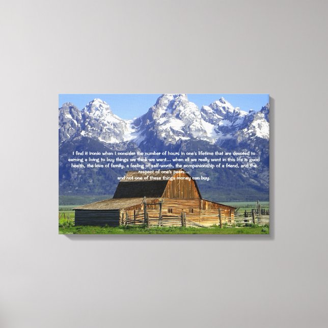 Ironien des Lebens Inspiration Leinwanddruck (Vorderseite)