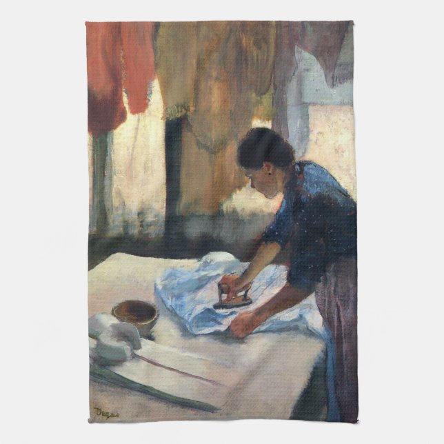 Ironing Woman Degas Geschirrtuch (Vertikal)