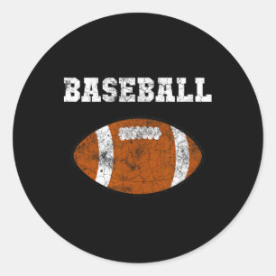 Ironisch Sarkastischer American Football Baseball Runder Aufkleber