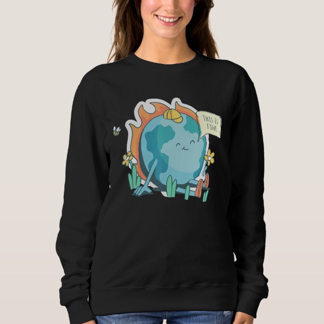 Ironische Erklärung über den Klimawandel Sweatshirt (Vorderseite)