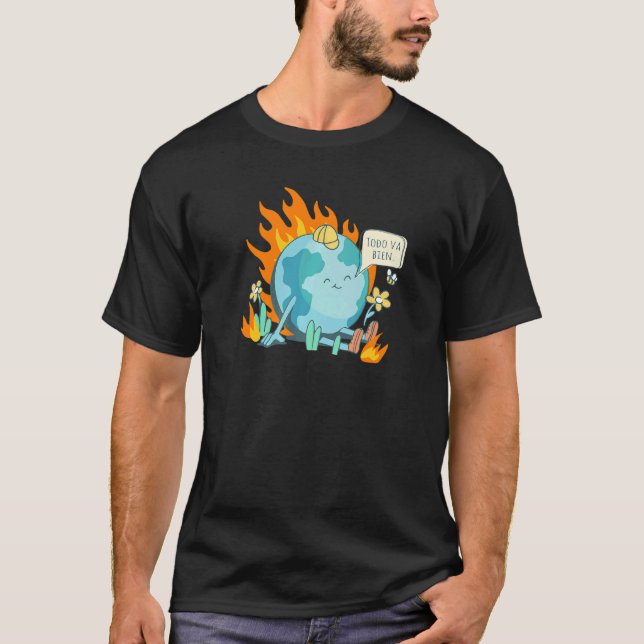 Ironische Erklärung zum Klimawandel in Spanien - T T-Shirt (Vorderseite)