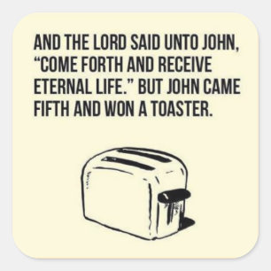 Ironischer Aufkleber zur Christlichen Rettung