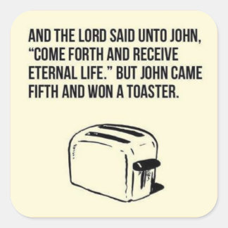 Ironischer Aufkleber zur Christlichen Rettung