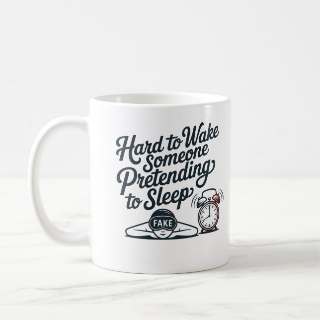 Ironischer Wecker-Geschenk Kaffeetasse (Links)