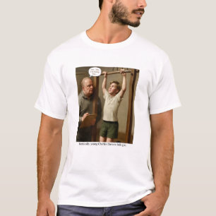 Ironischerweise fällt der junge Charles Darwin bei T-Shirt