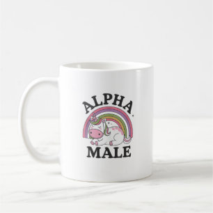 Ironisches Alpha-Männchen-Einhorn-Regenbogen-Tankt Kaffeetasse