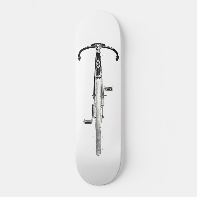 Ironisches Fahrrad-Reiten Skateboard (Vorderseite)