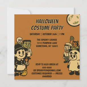 Ironisches Monster Halloween-Kostüm-Party Einladung