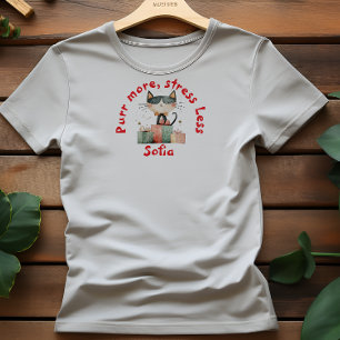 Ironisches Weihnachtsgeschenk Katzenliebhaber Name T-Shirt