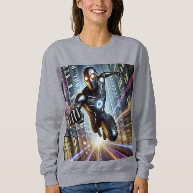 Ironman Futuristic City Rush Hoodie - Neon Hero Co (Vorderseite)