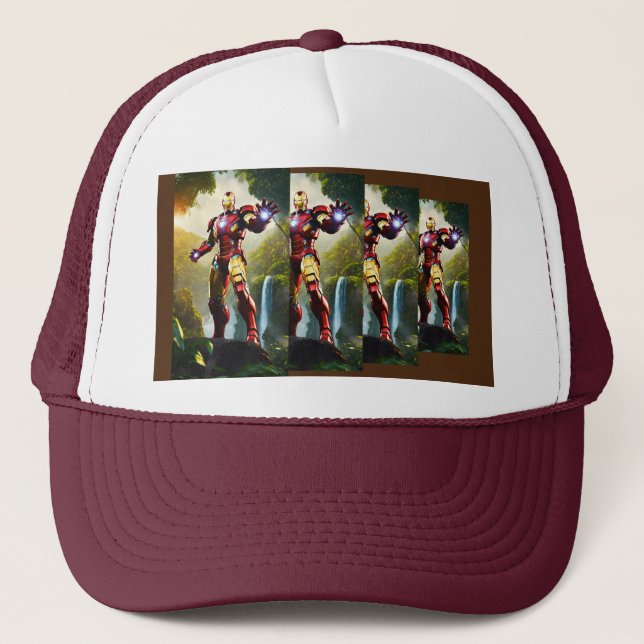 Ironman Printed Premium Cap Truckerkappe (Vorderseite)