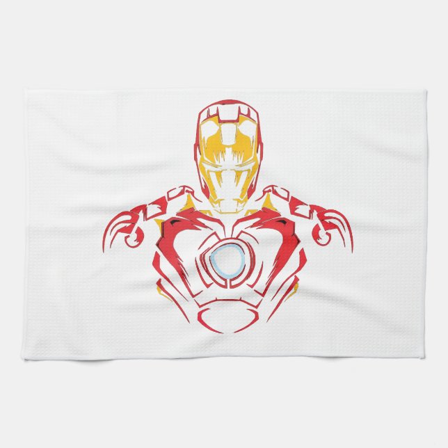 Ironman Vector Anzug - Glühender Arc-Reaktor Geschirrtuch (Horizontal)