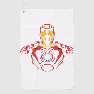 Ironman Vector Anzug - Glühender Arc-Reaktor Golfhandtuch