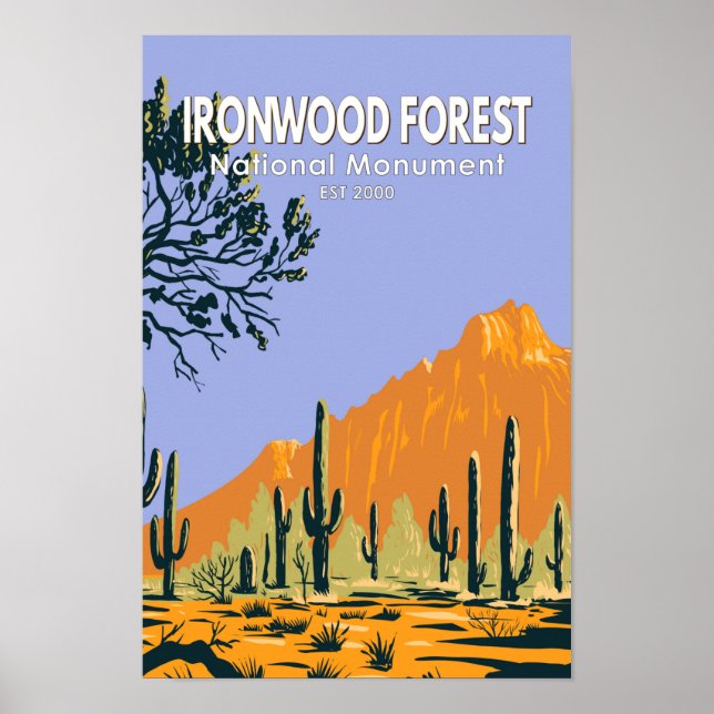 Ironwood Forest National Monument Arizona Vintag Poster (Vorne)