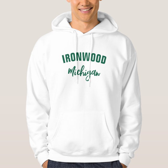 Ironwood Michigan Printed Hoodie (Vorderseite)
