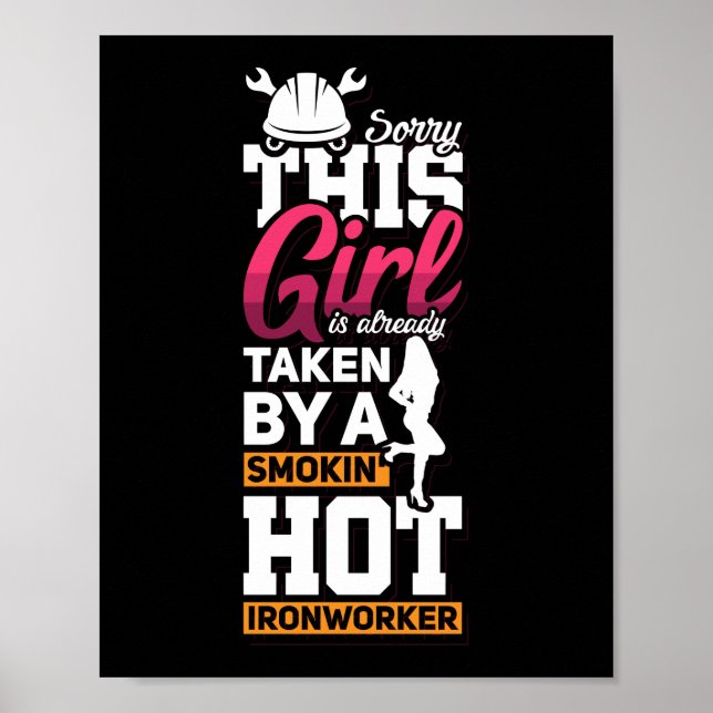 Ironworker Girlfriend Construction Welder Gift Poster (Vorne)