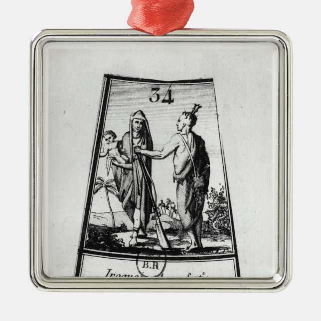 Iroquois amerikanischer Ureinwohner Silbernes Ornament (Vorne)