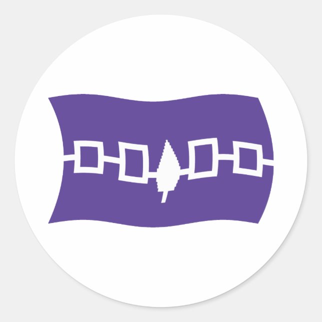 Iroquois Confederation Flag Sticker (Vorderseite)