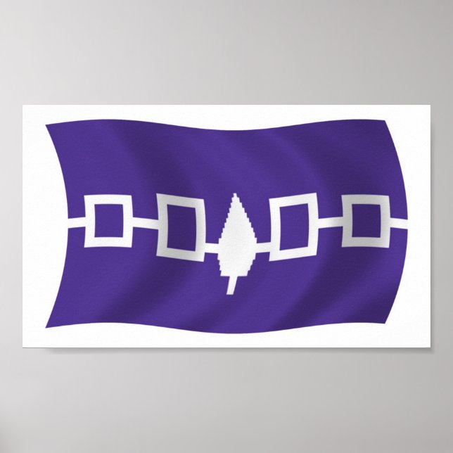 Iroquois Confederite Flag Poster Print (Vorne)