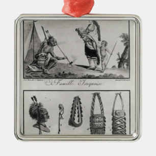 Iroquois Familie, Arme und Verzierungen Silbernes Ornament