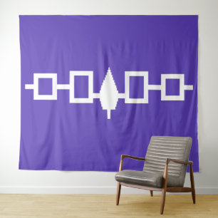Iroquois Flag Wampel Belt Wandteppich