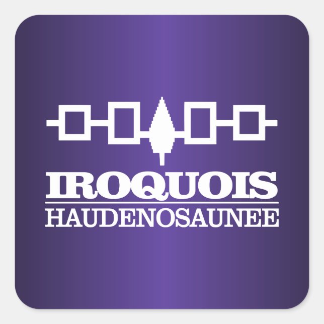 Iroquois (Haudenosaunee) Quadratischer Aufkleber (Vorderseite)