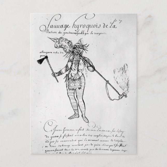 Iroquois Inder von Kanada Postkarte (Vorderseite)