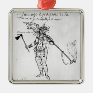 Iroquois Inder von Kanada Silbernes Ornament