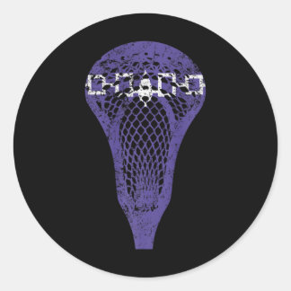 Iroquois Lacrosse Nation Flag Lax T-Shirt Premium Runder Aufkleber