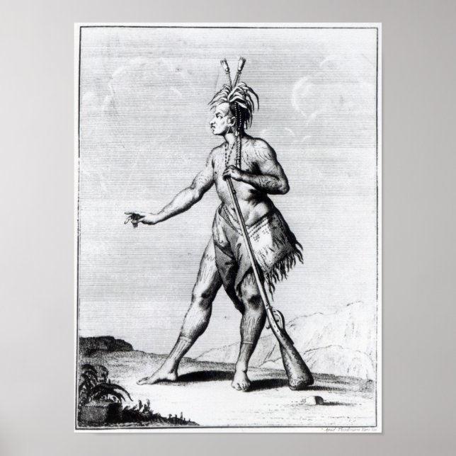 Iroquois Man, Bewohner Kanadas Poster (Vorne)
