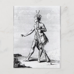 Iroquois Man, Bewohner Kanadas Postkarte