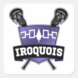 Iroquois Nation Lacrosse Quadratischer Aufkleber