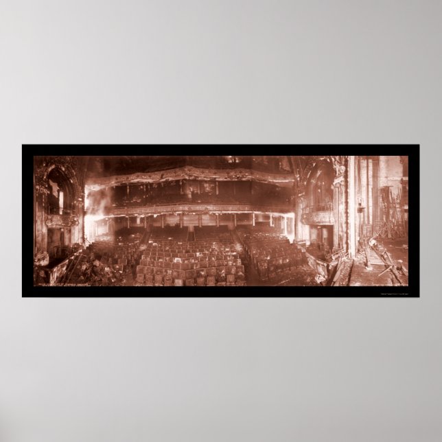 Iroquois Theatre Fire Foto 1903 Poster (Vorne)