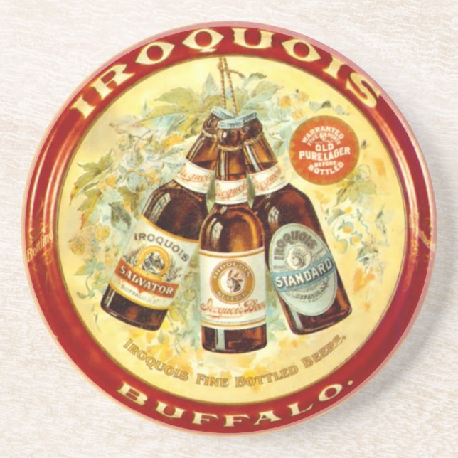 Iroquois Vintager "Bier-Behälter-" Untersetzer - (Vorne)