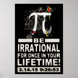 Irrational Pi Day Pirate Poster
