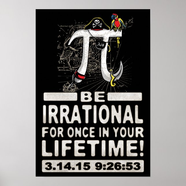 Irrational Pi Day Pirate Poster (Vorne)