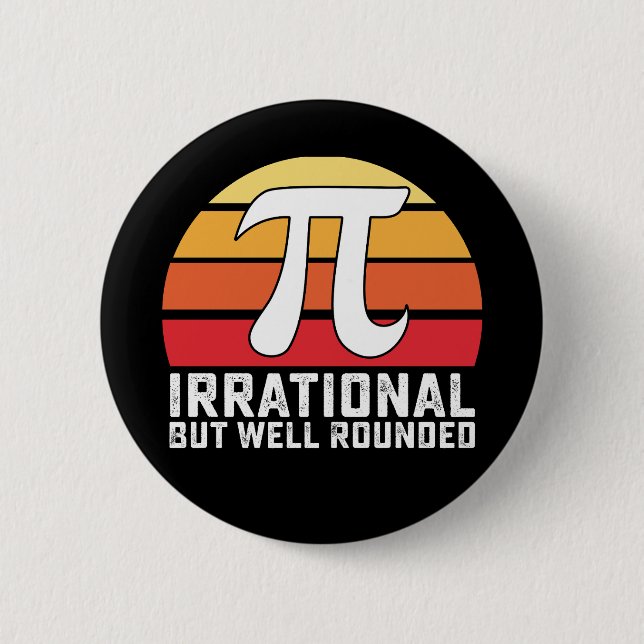 Irrationale, aber gut gerundete Pi-Day-Mathematik  Button (Vorderseite)