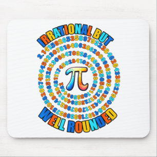 Irrationale aber gut runde 3,14 Pi-Zahl Symbol Ma Mousepad
