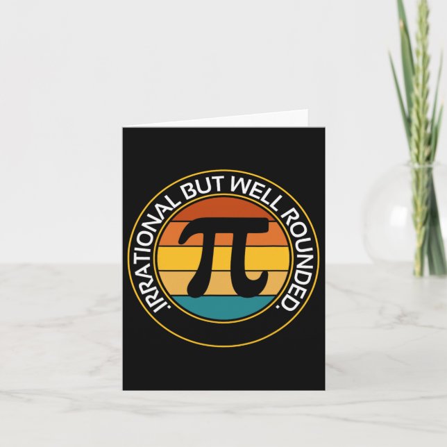 Irrationaler, aber gut gerundeter Funny Pi Day Tea Karte (Vorderseite)