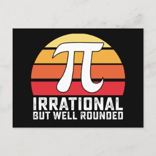 Irrationaler, aber wohlgerundeter Pi-Tag-Mathemati Postkarte