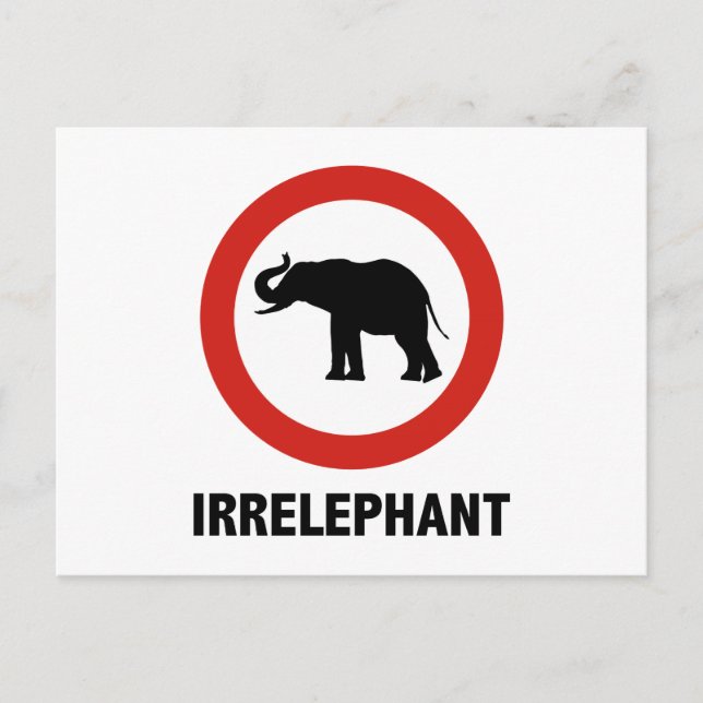 irrelephant postkarte (Vorderseite)