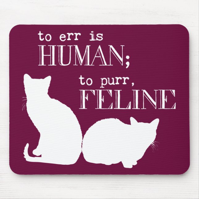 Irren ist menschlich katzenartiges schnurren - mousepad (Vorne)