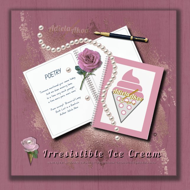 Irresistible Ice Cream Notebook von Adiela Akoo Notizbuch (Irresistible Ice Cream Notebook by Poet Adiela Akoo. SHOP 'Nothing But Notebooks' for more fab finds)