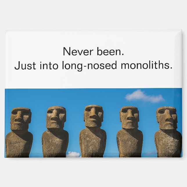 Irreverent Easter Island Tourist Refrigerator Magnet (Vorderseite)
