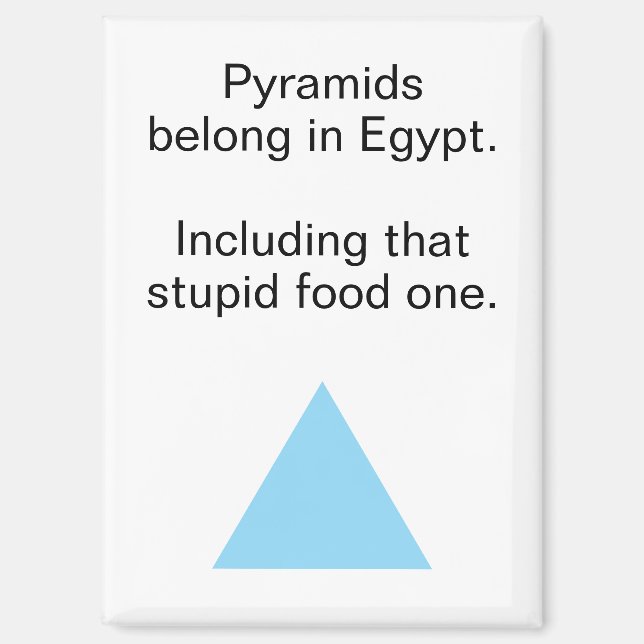 Irreverent Food Pyramid Egypt Refrigerator Magnet (Vorderseite)