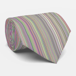 Irridicent Light Vertical Multicolored Stripes  Krawatte