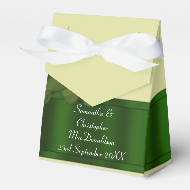 Irsh Green Kleeblatt Hochzeit Geschenkschachtel (Vorderseite)
